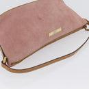GUCCI Accessory Pouch Suede Pink Gold 039 1103 Auth BAZ567-6