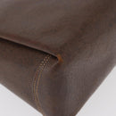 GUCCI Shoulder Bag Leather Brown Gold Auth BAZ570-12