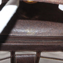 GUCCI Shoulder Bag Leather Brown Gold Auth BAZ570-16