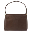 GUCCI Shoulder Bag Leather Brown Gold Auth BAZ570-3