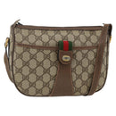 GUCCI GG Supreme Web Sherry Line Bag PVC Beige Gold 89 02 032 Auth BAZ577-1