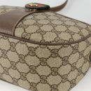 GUCCI GG Supreme Web Sherry Line Bag PVC Beige Gold 89 02 032 Auth BAZ577-10
