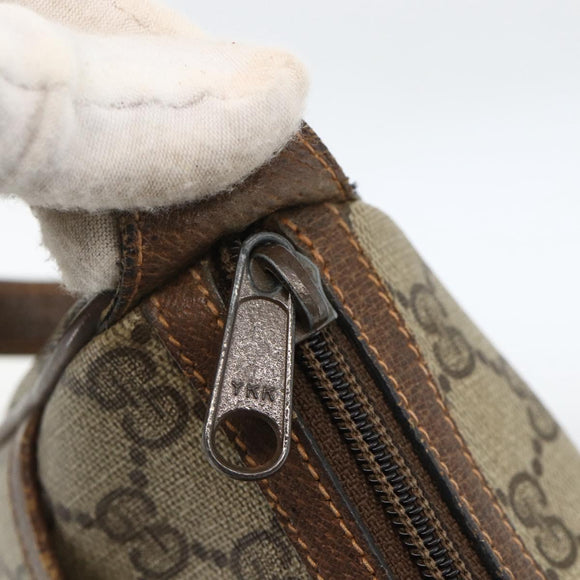 GUCCI GG Supreme Web Sherry Line Bag PVC Beige Gold 89 02 032 Auth BAZ577