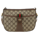 GUCCI GG Supreme Web Sherry Line Bag PVC Beige Gold 89 02 032 Auth BAZ577-2
