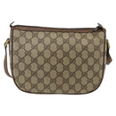 GUCCI GG Supreme Web Sherry Line Bag PVC Beige Gold 89 02 032 Auth BAZ577-3