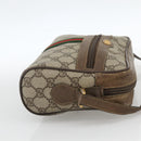 GUCCI GG Supreme Web Sherry Line Bag PVC Beige Gold 75 02 004 Auth BAZ578-5