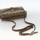 GUCCI GG Supreme Web Sherry Line Bag PVC Beige Gold 75 02 004 Auth BAZ578-7