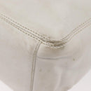 CHANEL Chain Hand Bag Leather White CC Auth BAZ593A-12