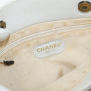 CHANEL Chain Hand Bag Leather White CC Auth BAZ593A-15