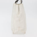 CHANEL Chain Hand Bag Leather White CC Auth BAZ593A-6