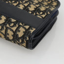 Christian Dior Trotter Canvas Shoulder Bag Navy Gold Auth BAZ595A-9