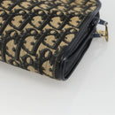 Christian Dior Trotter Canvas Shoulder Bag Navy Gold Auth BAZ595A-15