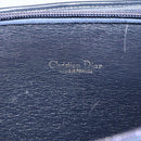 Christian Dior Trotter Canvas Shoulder Bag Navy Gold Auth BAZ595A-11