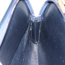 Christian Dior Trotter Canvas Shoulder Bag Navy Gold Auth BAZ595A-18