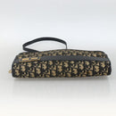 Christian Dior Trotter Canvas Shoulder Bag Navy Gold Auth BAZ595A-5