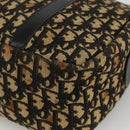 Christian Dior Trotter Canvas Hand Bag Navy Gold Auth BAZ596-9