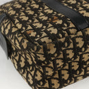 Christian Dior Trotter Canvas Hand Bag Navy Gold Auth BAZ596-14