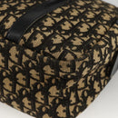 Christian Dior Trotter Canvas Hand Bag Navy Gold Auth BAZ596-15