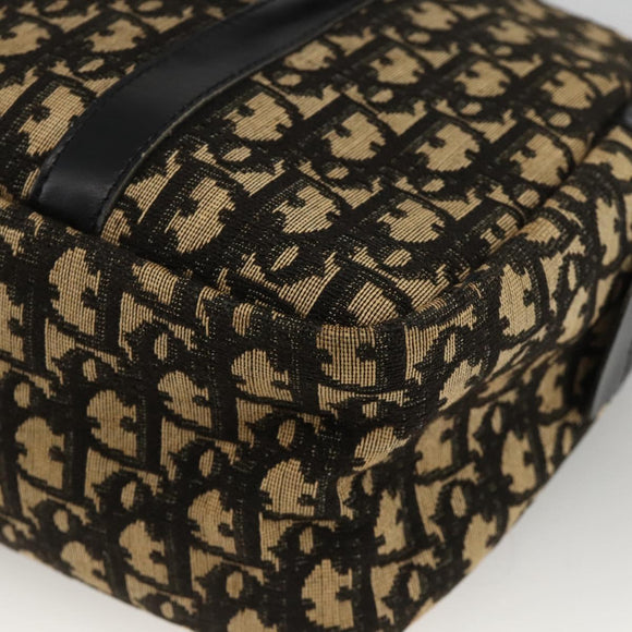 Christian Dior Trotter Canvas Hand Bag Navy Gold Auth BAZ596