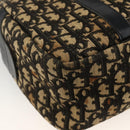 Christian Dior Trotter Canvas Hand Bag Navy Gold Auth BAZ596-16