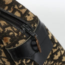 Christian Dior Trotter Canvas Hand Bag Navy Gold Auth BAZ596-10