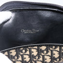 Christian Dior Trotter Canvas Hand Bag Navy Gold Auth BAZ596-11