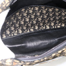 Christian Dior Trotter Canvas Hand Bag Navy Gold Auth BAZ596-12