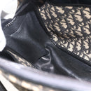 Christian Dior Trotter Canvas Hand Bag Navy Gold Auth BAZ596-19