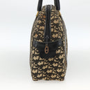 Christian Dior Trotter Canvas Hand Bag Navy Gold Auth BAZ596-3