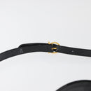 Salvatore Ferragamo Gancini Hand Bag Patent leather 2way Black Gold Auth BAZ603-15
