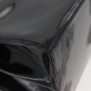 Salvatore Ferragamo Gancini Hand Bag Patent leather 2way Black Gold Auth BAZ603-10