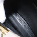Salvatore Ferragamo Gancini Hand Bag Patent leather 2way Black Gold Auth BAZ603-23