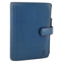 LOUIS VUITTON Epi Agenda MM Day Planner Cover Blue Myrtille R2004G Auth BAZ604-1