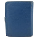LOUIS VUITTON Epi Agenda MM Day Planner Cover Blue Myrtille R2004G Auth BAZ604-2
