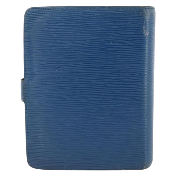 LOUIS VUITTON Epi Agenda MM Day Planner Cover Blue Myrtille R2004G Auth BAZ604