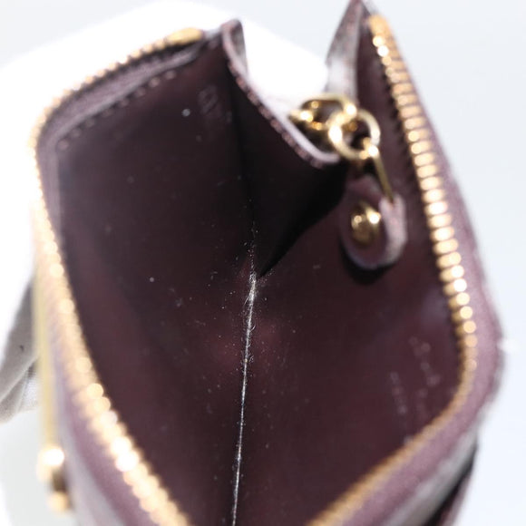 LOUIS VUITTON Vernis Pochette Cles NM Purse Rouge Favist M90220 LV Auth BAZ608A
