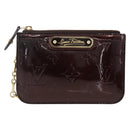 LOUIS VUITTON Vernis Pochette Cles NM Purse Rouge Favist M90220 LV Auth BAZ608A-13