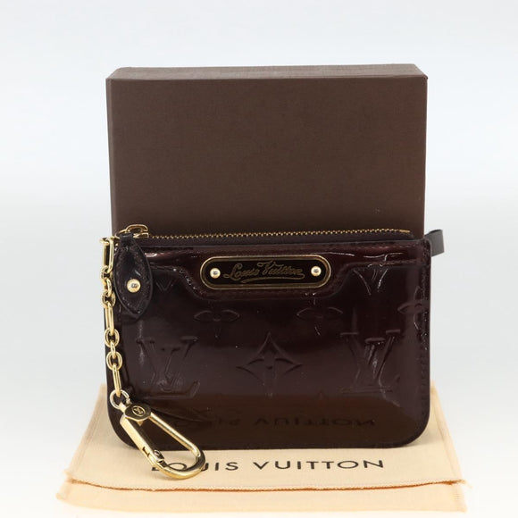LOUIS VUITTON Vernis Pochette Cles NM Purse Rouge Favist M90220 LV Auth BAZ608A