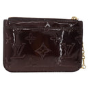 LOUIS VUITTON Vernis Pochette Cles NM Purse Rouge Favist M90220 LV Auth BAZ608A-2