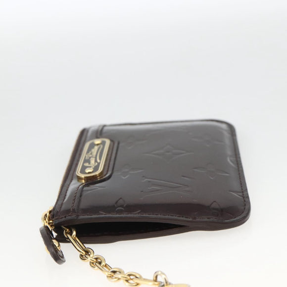 LOUIS VUITTON Vernis Pochette Cles NM Purse Rouge Favist M90220 LV Auth BAZ608A