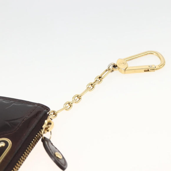 LOUIS VUITTON Vernis Pochette Cles NM Purse Rouge Favist M90220 LV Auth BAZ608A