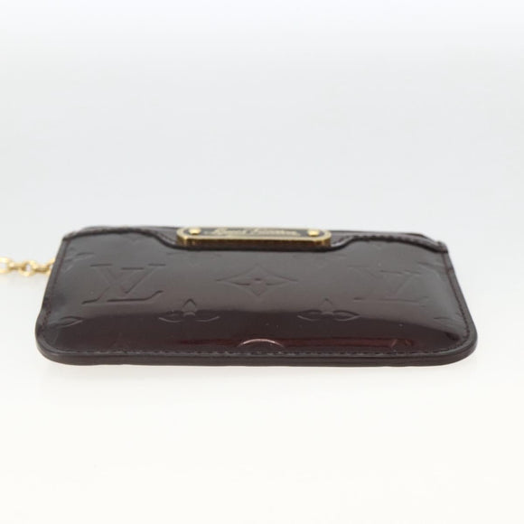 LOUIS VUITTON Vernis Pochette Cles NM Purse Rouge Favist M90220 LV Auth BAZ608A