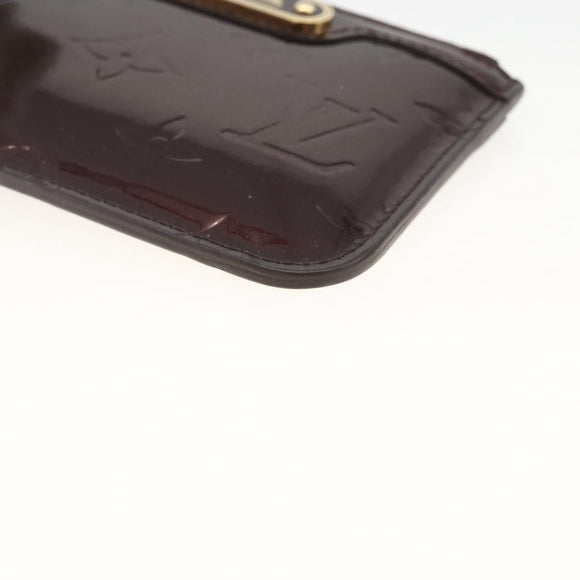LOUIS VUITTON Vernis Pochette Cles NM Purse Rouge Favist M90220 LV Auth BAZ608A
