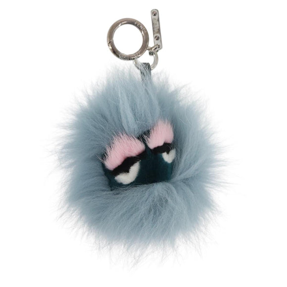 FENDI Bagbugs Monster Taschenanhänger Hellblau Auth BAZ611A