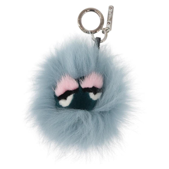 FENDI Bagbugs Monster Taschenanhänger Hellblau Auth BAZ611A
