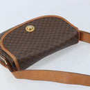 CELINE Macadam Canvas Star Ball Shoulder Bag PVC Leather Brown Gold Auth BAZ619A-6