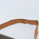 CELINE Macadam Canvas Star Ball Shoulder Bag PVC Leather Brown Gold Auth BAZ619A-8