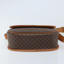 CELINE Macadam Canvas Star Ball Shoulder Bag PVC Leather Brown Gold Auth BAZ619A-5