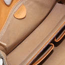 CELINE Macadam Canvas Shoulder Bag PVC Leather Beige Gold Auth BAZ620A-16