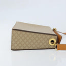 CELINE Macadam Canvas Shoulder Bag PVC Leather Beige Gold Auth BAZ620A-4